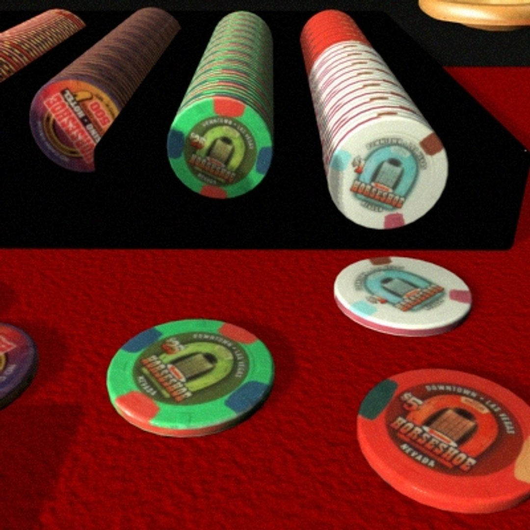 3d model poker table scene complete