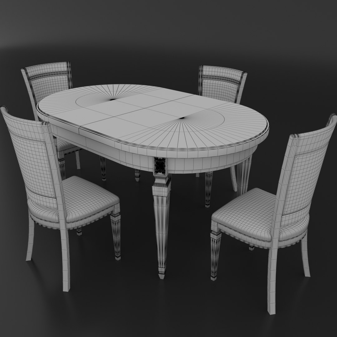 3D Model Dining Set Table Nike - TurboSquid 1257549