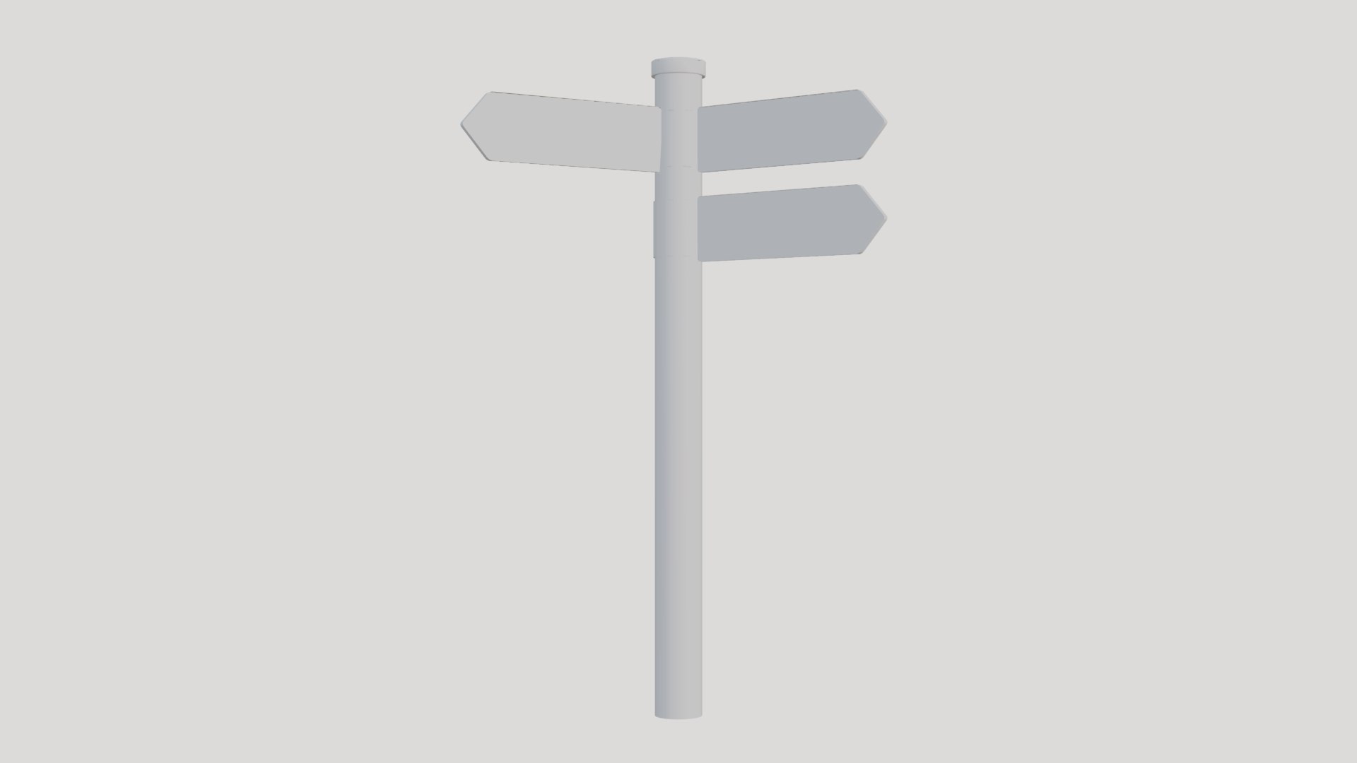 Basic Wayfinding Sign Board - Geometry Only No Textures No Materials 3D ...