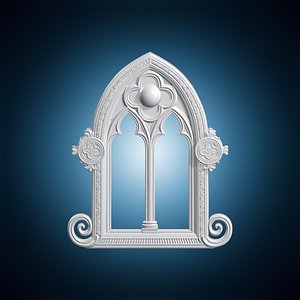 Moonlit Chapel Gothic Frame 3D Print Model