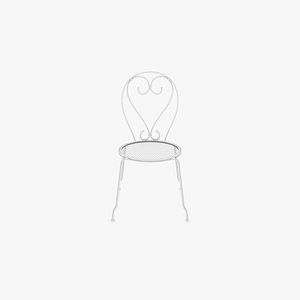 chair iron patio 3D model