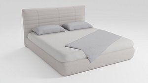 Bed in a modern minimalist style