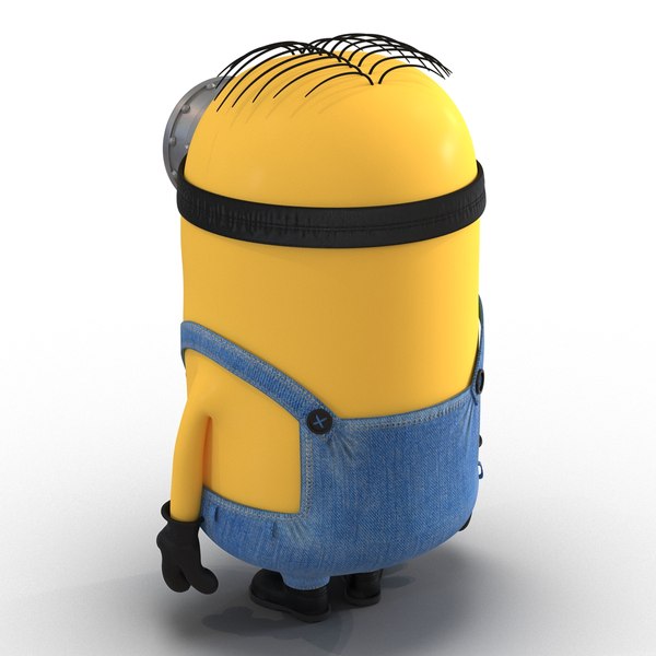 short eyed minion rigged 3d model