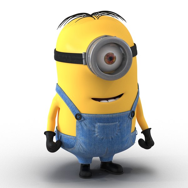 short eyed minion rigged 3d model