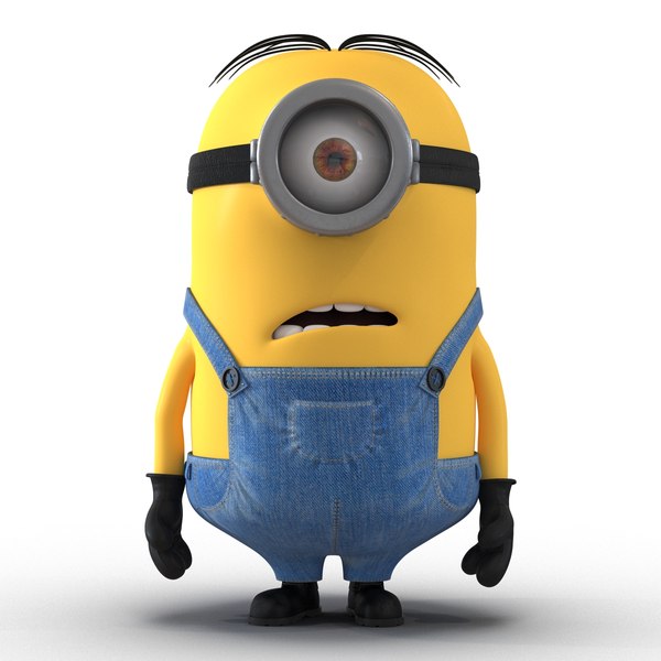 short eyed minion rigged 3d model