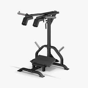 Leverage squat and calf raise machine