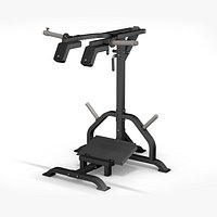 Leverage squat and calf raise machine