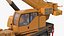 Kompaktkran Liebherr mit montierten Betonbarrieren