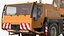 Kompaktkran Liebherr mit montierten Betonbarrieren