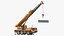 Kompaktkran Liebherr mit montierten Betonbarrieren