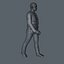 Animated Casual Man Walking with Animated Facial Expression