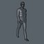 Animated Casual Man Walking with Animated Facial Expression