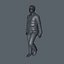 Animated Casual Man Walking with Animated Facial Expression
