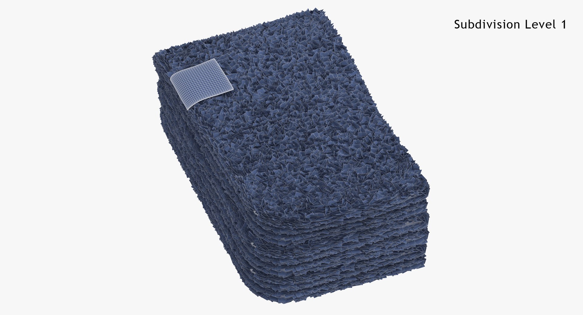 Stacked Bath Mats 3 Pile White Gray And Blue Model - TurboSquid 2071272