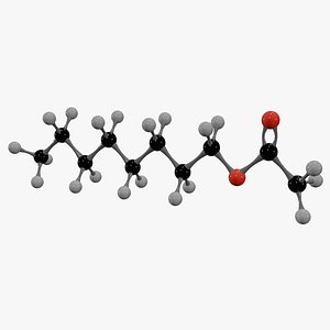 3D Octyl Acetate Molecule model