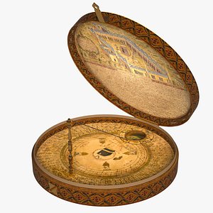 3D Antique Qibla Finder model