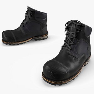 Steel Toe Safety Boots for Construction Black model