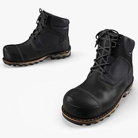 Steel Toe Safety Boots for Construction Black