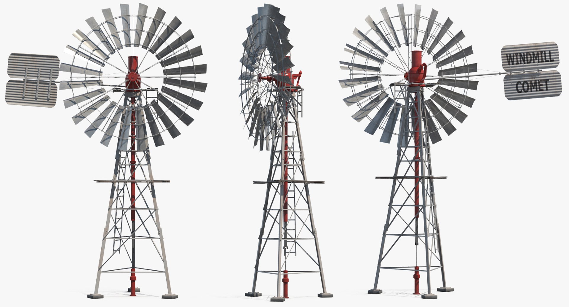 3D Comet Windmill Model - TurboSquid 1230777