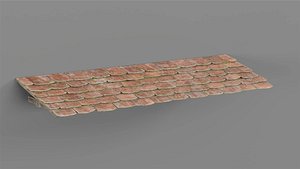 3D Small Wooden Roof With Tiles