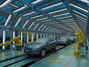 Car manufacturing factory