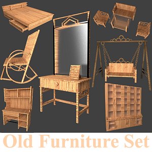 old furniture set 3D model