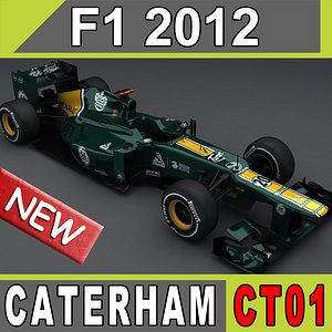 3d caterham ct01 car