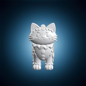 3D Candy Gingerbread Cat 3D Print Model model