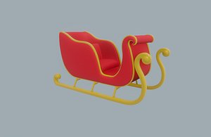 santa claus sleigh 3D model
