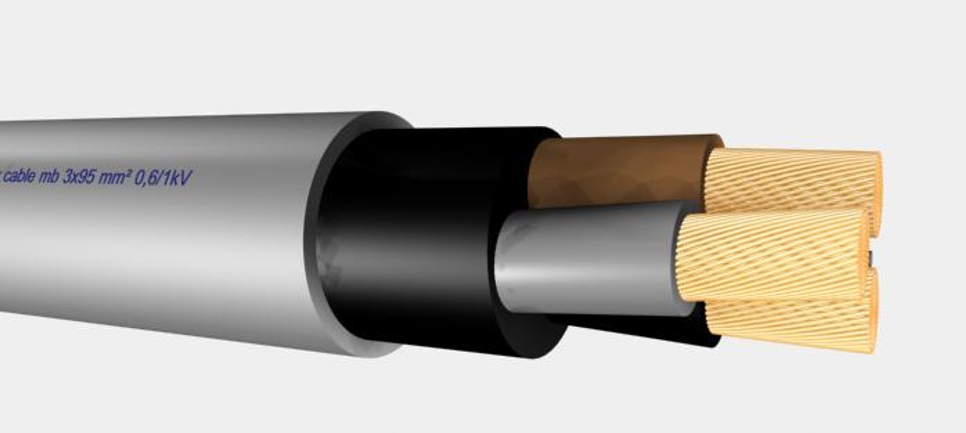 3d Power Cable 3x95mm