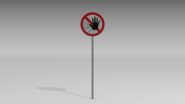 admittance sign 3d obj