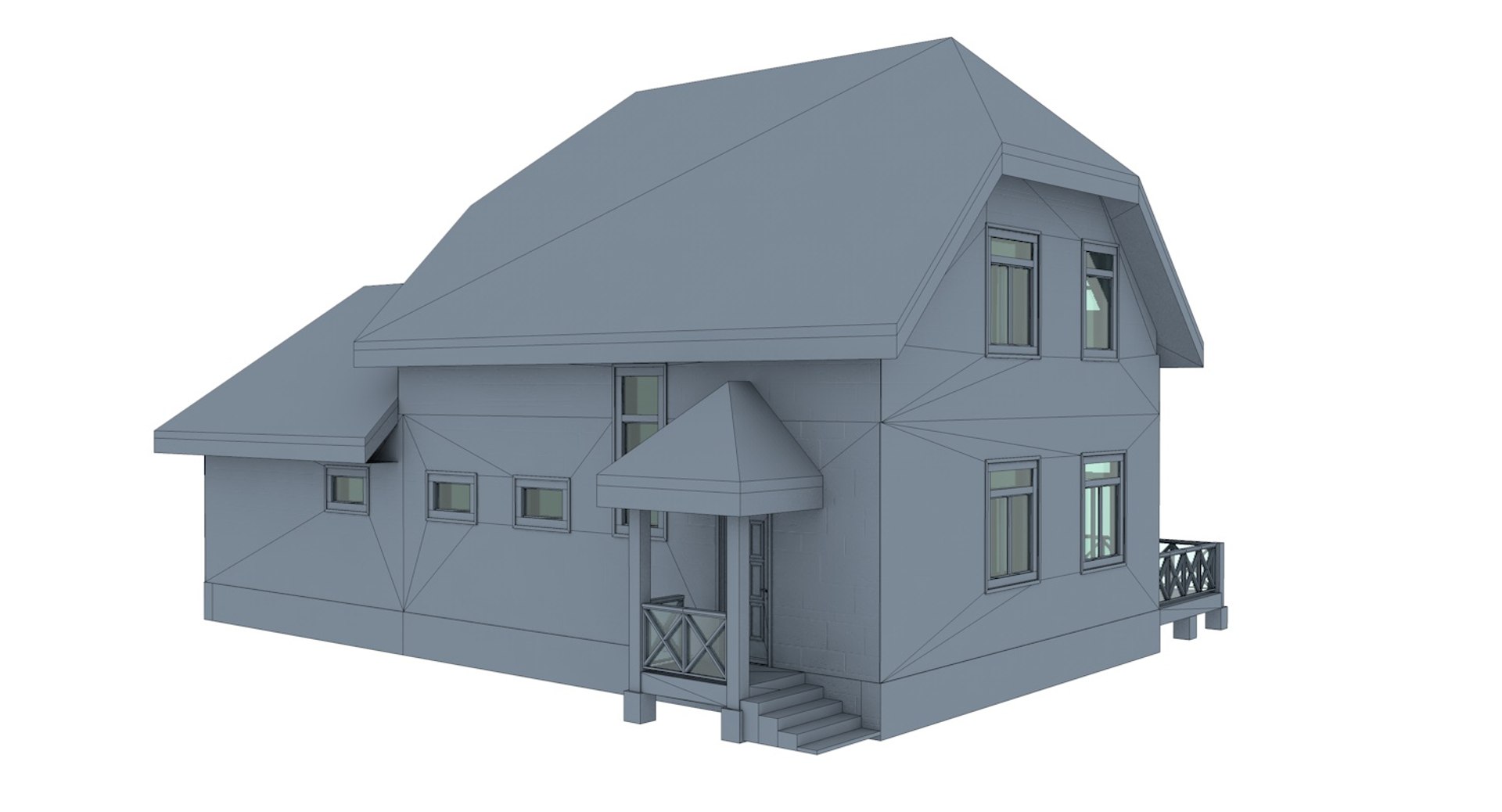 3D American Suburban House - TurboSquid 1236594