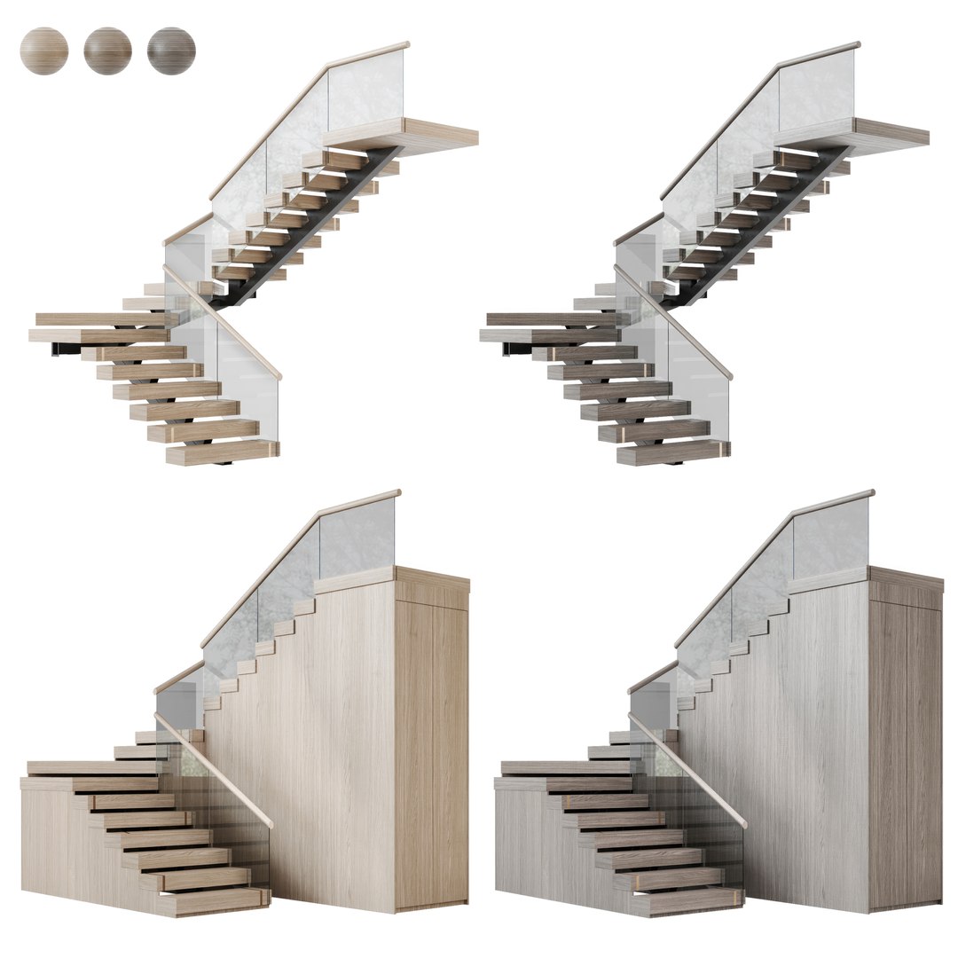3D Modern Staircase 18 3D Model - TurboSquid 2192150