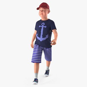 Walking Teenage Boy 3D Model