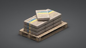 Cement Bag 3D model