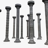 Metal Column Industrial Collection Textured