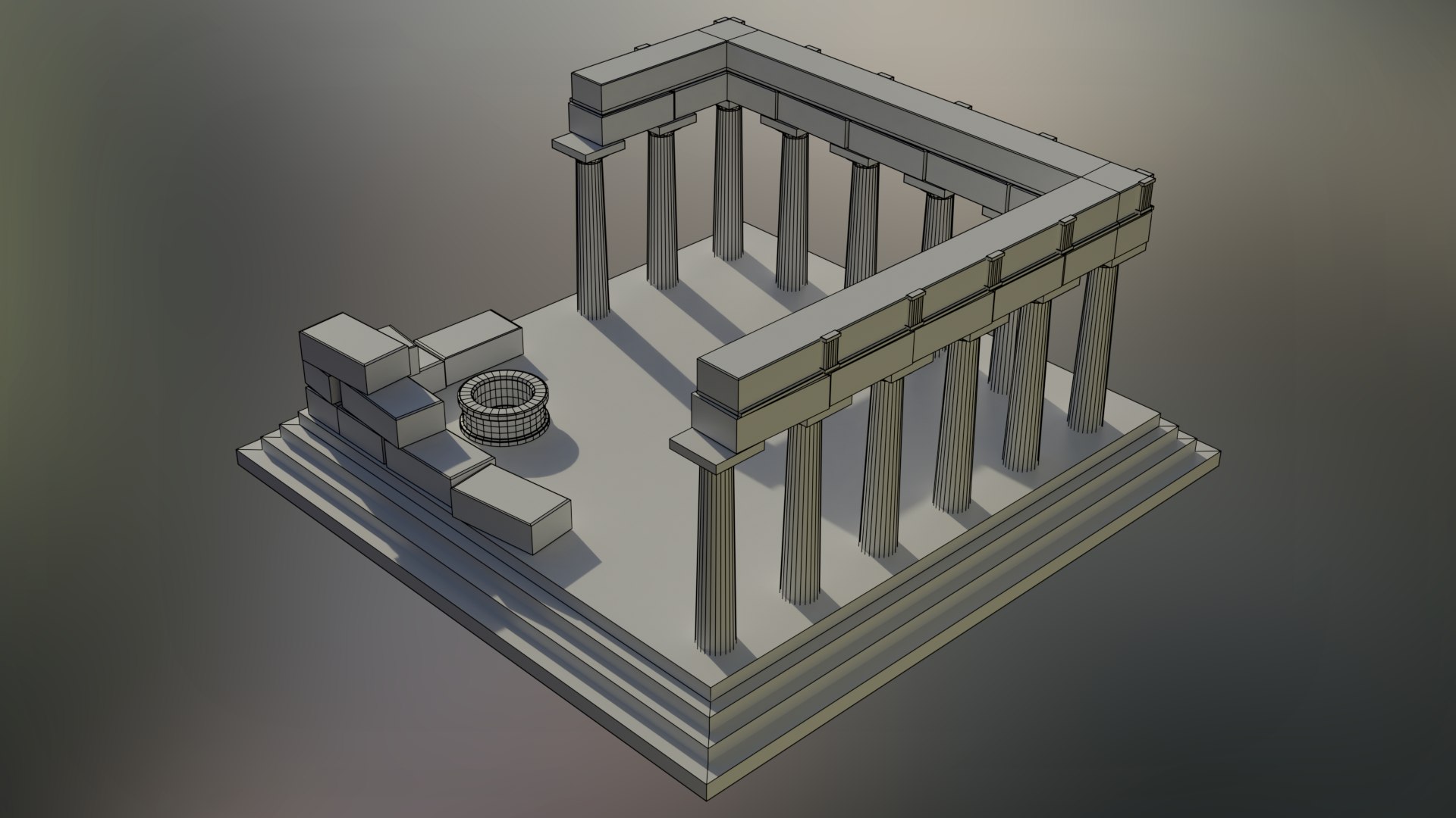 3D Model Ancient Ruined Temple Of Worship - TurboSquid 1805675