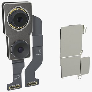 3D smartphone double rear camera model