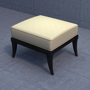 3d model restoration hardware klismos ottoman