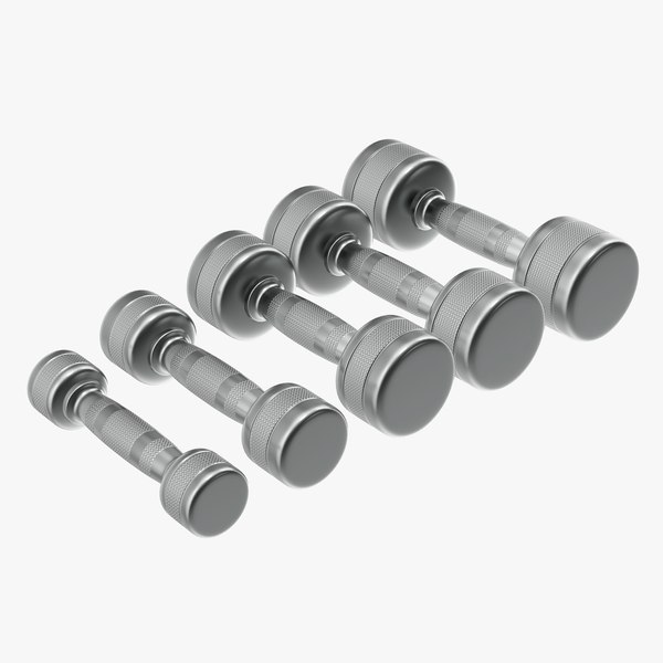 3D set dumbbell chrome