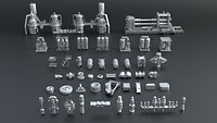Industrial Machinery Kitbash Mega Pack 53 Hard Surface Modules