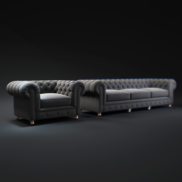3d model kensington-upholstered-sofa