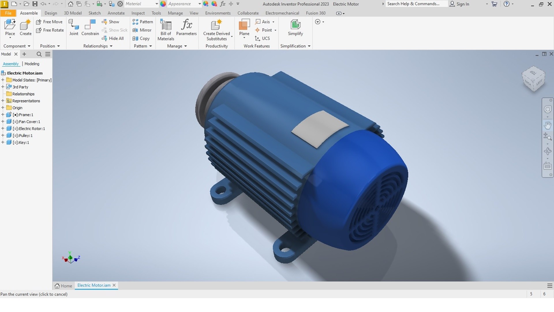 Electric Motor 3D model https://p.turbosquid.com/ts-thumb/Mc/nEX7ut/Ma/inventorrender4/jpg/1689081431/1920x1080/fit_q87/3b651e42dae70899b280b0ac40ab7fad1882e648/inventorrender4.jpg