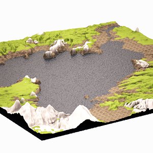 3d model mountain highpoly