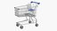 shopping baskets trolley 4 3D model