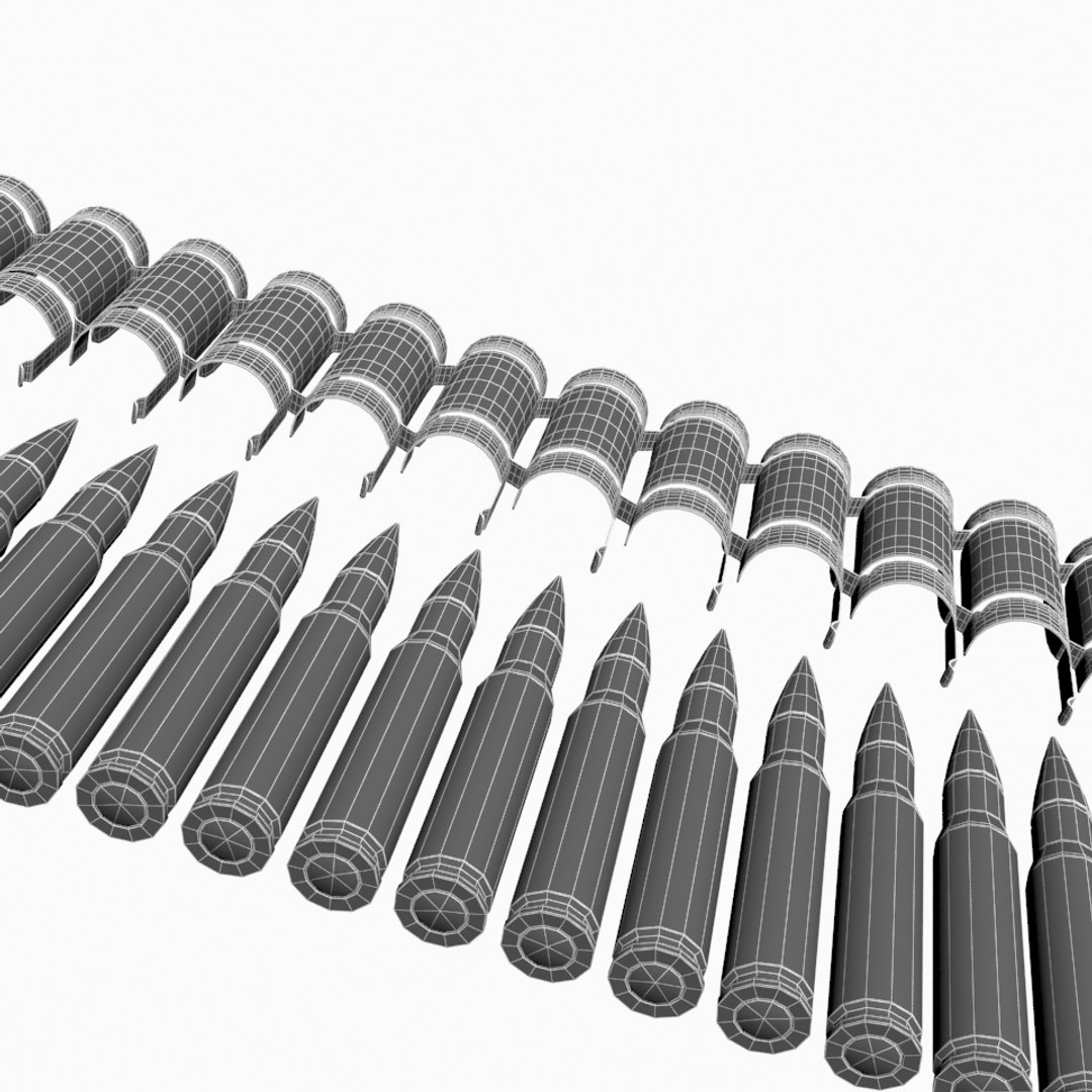 3D M60 Bullet Belt Model | 1145805 | TurboSquid
