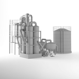 3D industrial gasification plant model