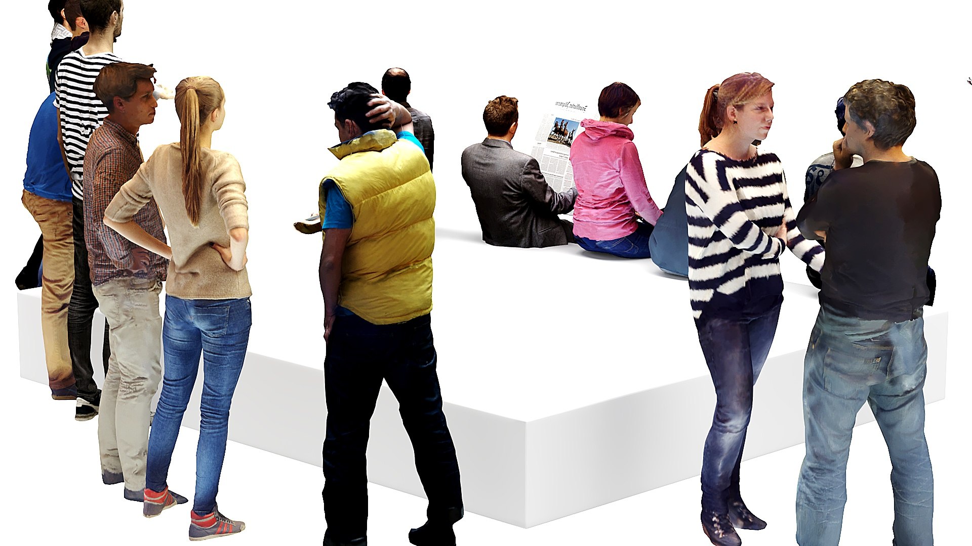 3D A Crowd Of People Model - TurboSquid 2384232