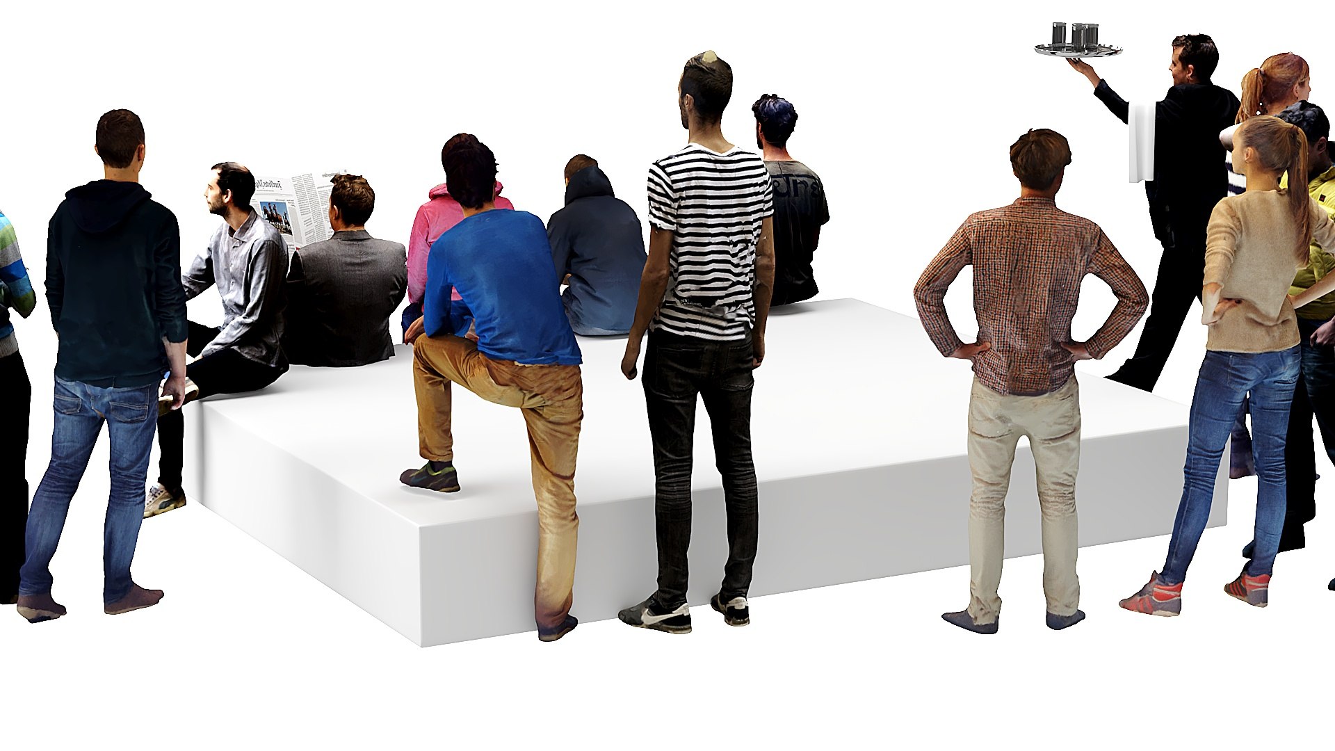 3D A Crowd Of People Model - TurboSquid 2384232