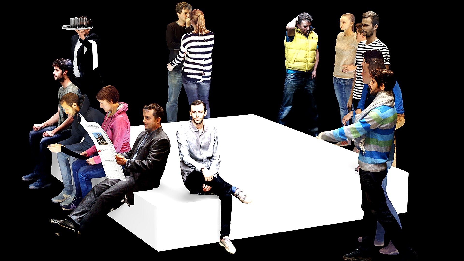 3D A Crowd Of People Model - TurboSquid 2384232